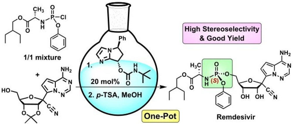 Practical Remdesivir Synthesis through One-Pot Organo-Catalyzed Asymmetric (S)-P-Phosphoramidation