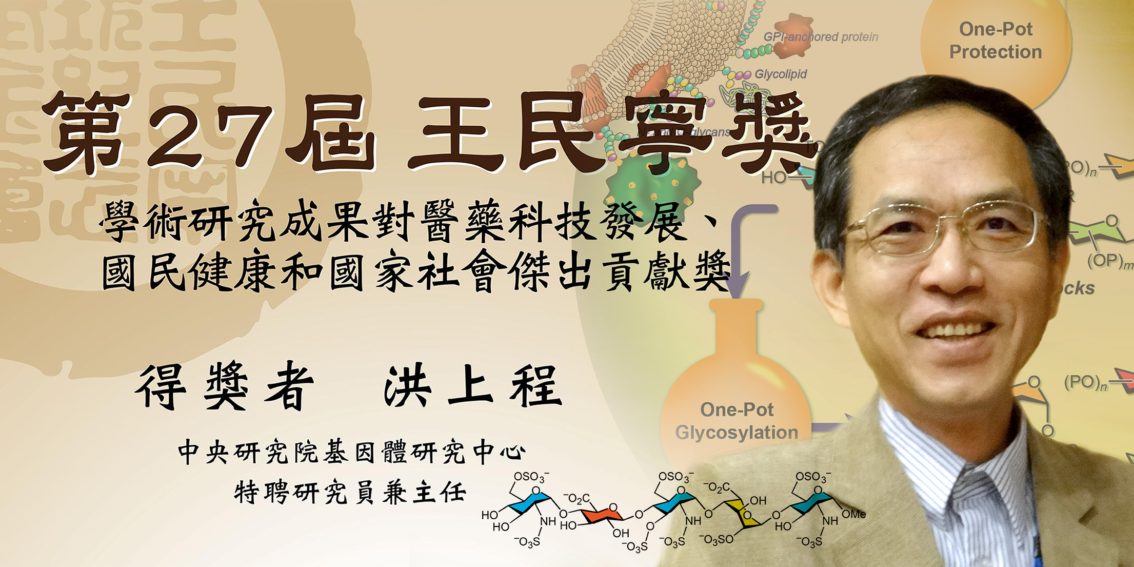 Dr. Shang Cheng Hung was selected the 27th Wang Ming Ning Award