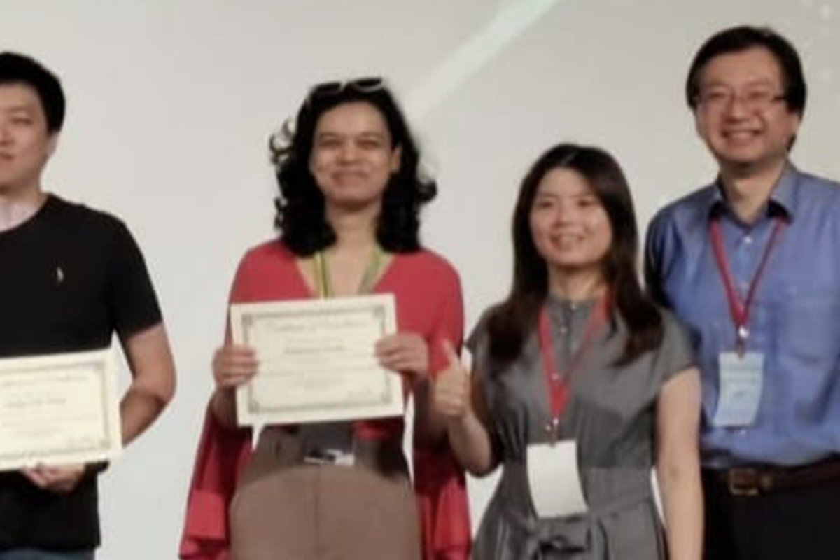 Debapriya Kundu from Dr. Yun-Ru (Ruby) Chen‘s Lab receives the Honorable Mention in the Poster Competition of the 29th Biophysics Conference