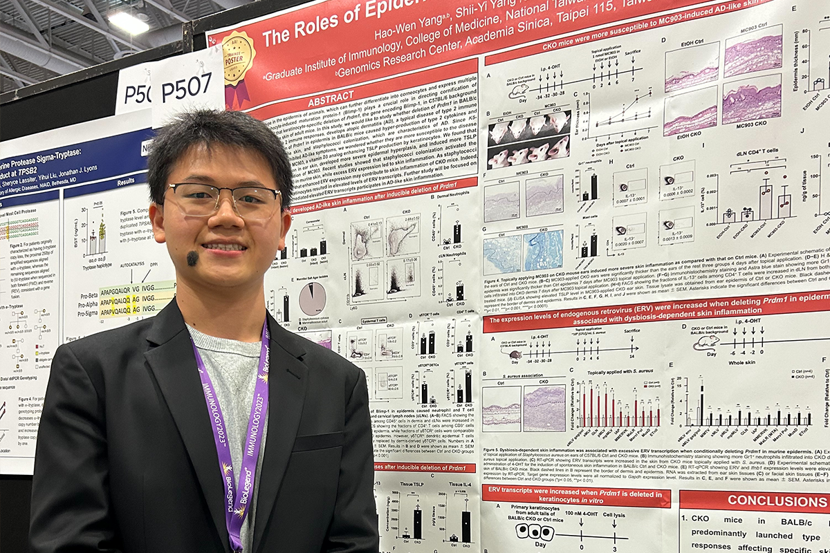 Hao-Wen Yang won 2023 AAI Trainee Poster Award
