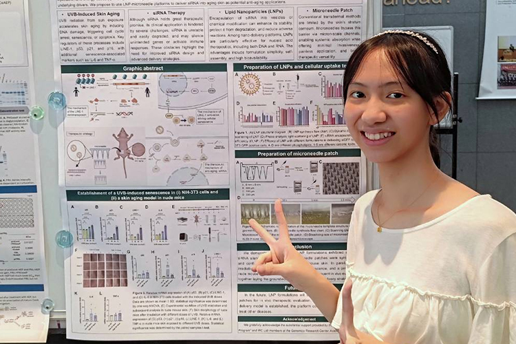 陳緯實驗室林時韻獲得國科會115年度大專學生研究計畫 - Design and Synthesis of Engineered siRNA-Based Delivery Platforms for Anti-Aging Application